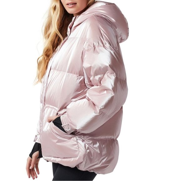 Blanc Noir Blush Pink Cortina Oversize Down Jacket - Picture 4 of 4